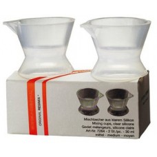 Resimix Silicone Mixing Cups with Pouring Spout - Medium 42mm Dia 2 x 30ml (7284) - TWIN PACK